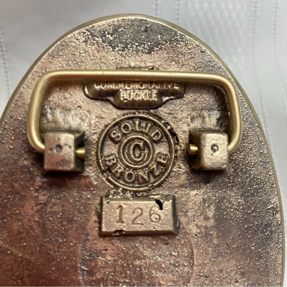 Solid Bronze “Ride the Wild Horse”Collectible Western Cowboy/Cowgirl Buckle